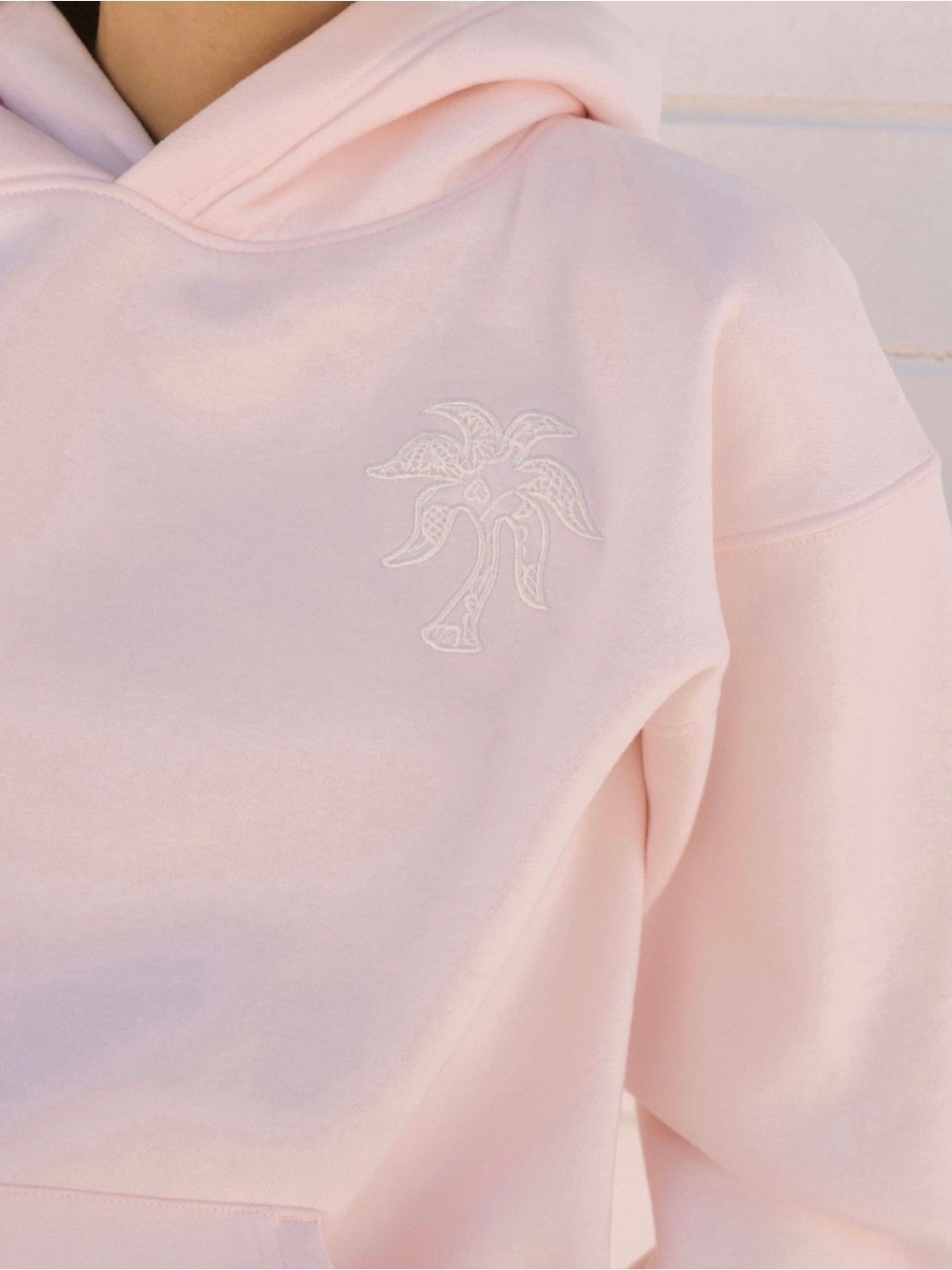 Lacy Hoodie in Angel Pink - Pink Palm Puff - Picture 7 of 11